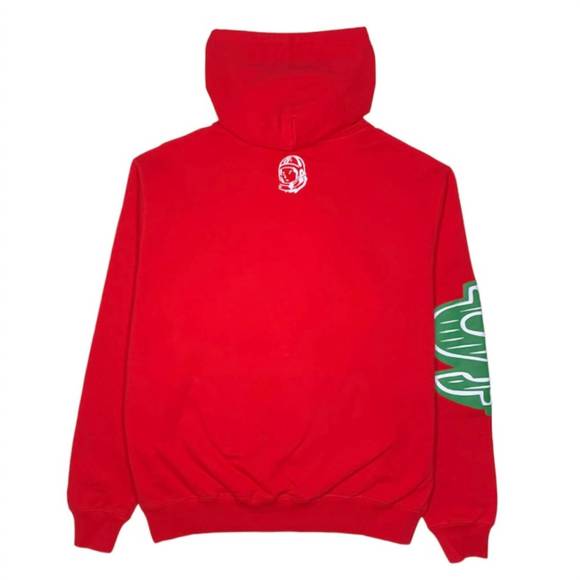 NEW BILLIONAIRE BOYS CLUB straight font hoodie in red - Picture 2 of 2